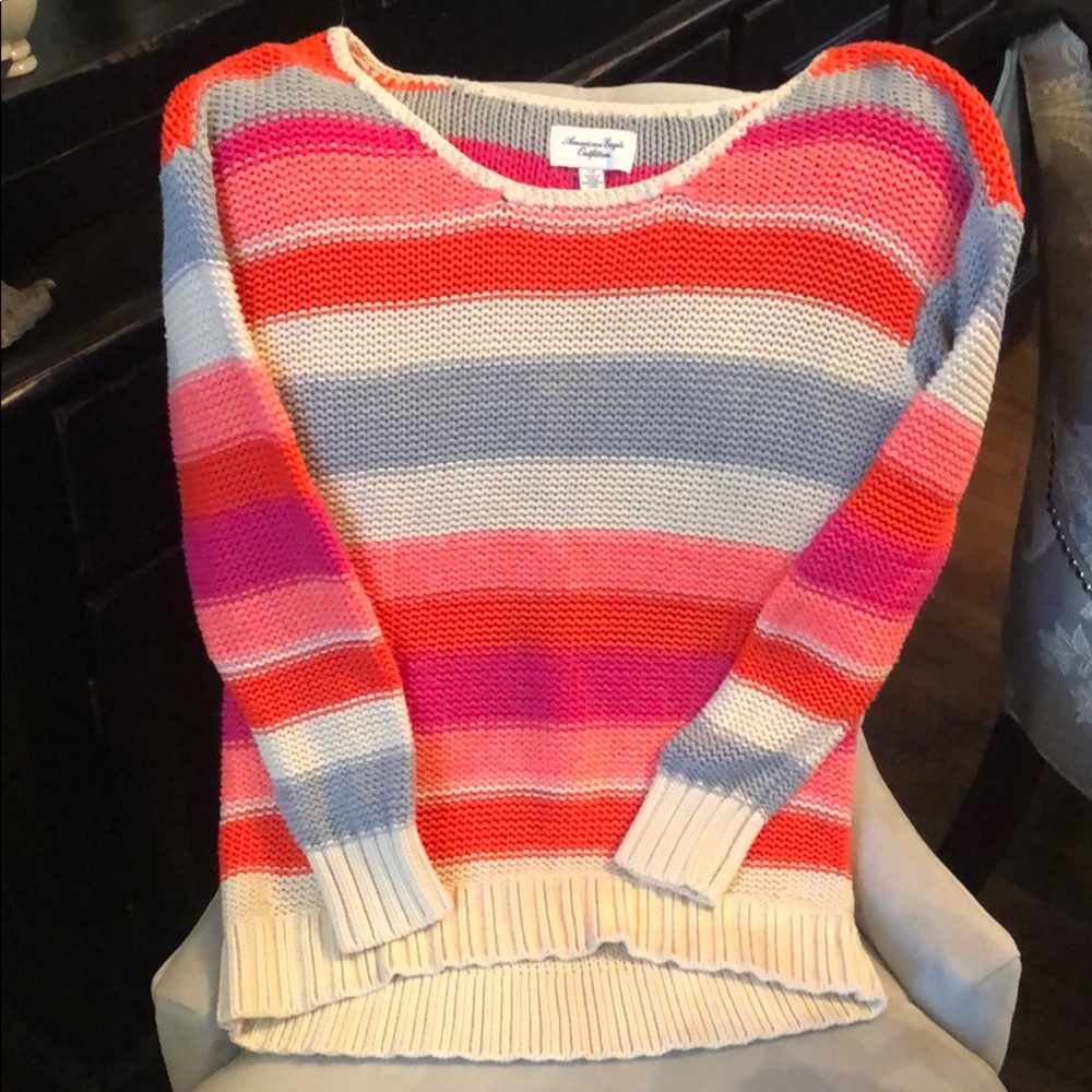 American Eagle Multi Colored Knit Soft Sweater